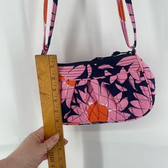 Vera Bradley Women's Shoulder Bag Loves Me Purse Mini Floral Quilted Pink - Picture 8 of 10